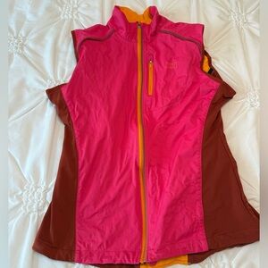 Helly Hansen Vest Pink/ Orange Crew Vest 2.0 Full Zip Mock Neck Women's Medium